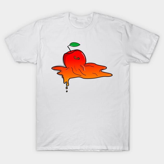 Melting Apple Funny Symbol Shirt Design Gift T-Shirt by Bohnenkern